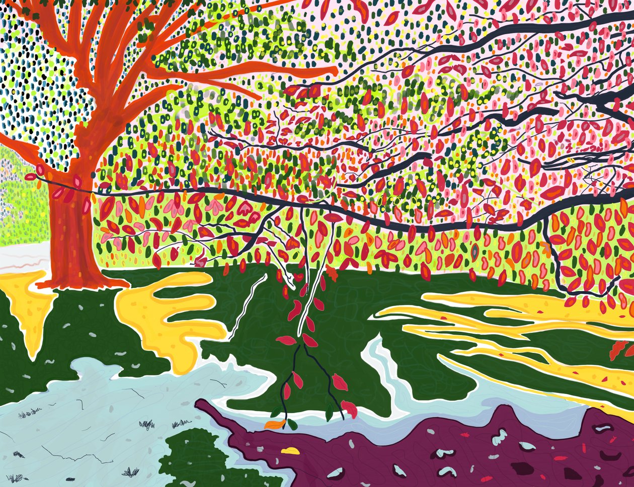 Início do outono, parque Prospekt (arte digital) de Evan Sklar