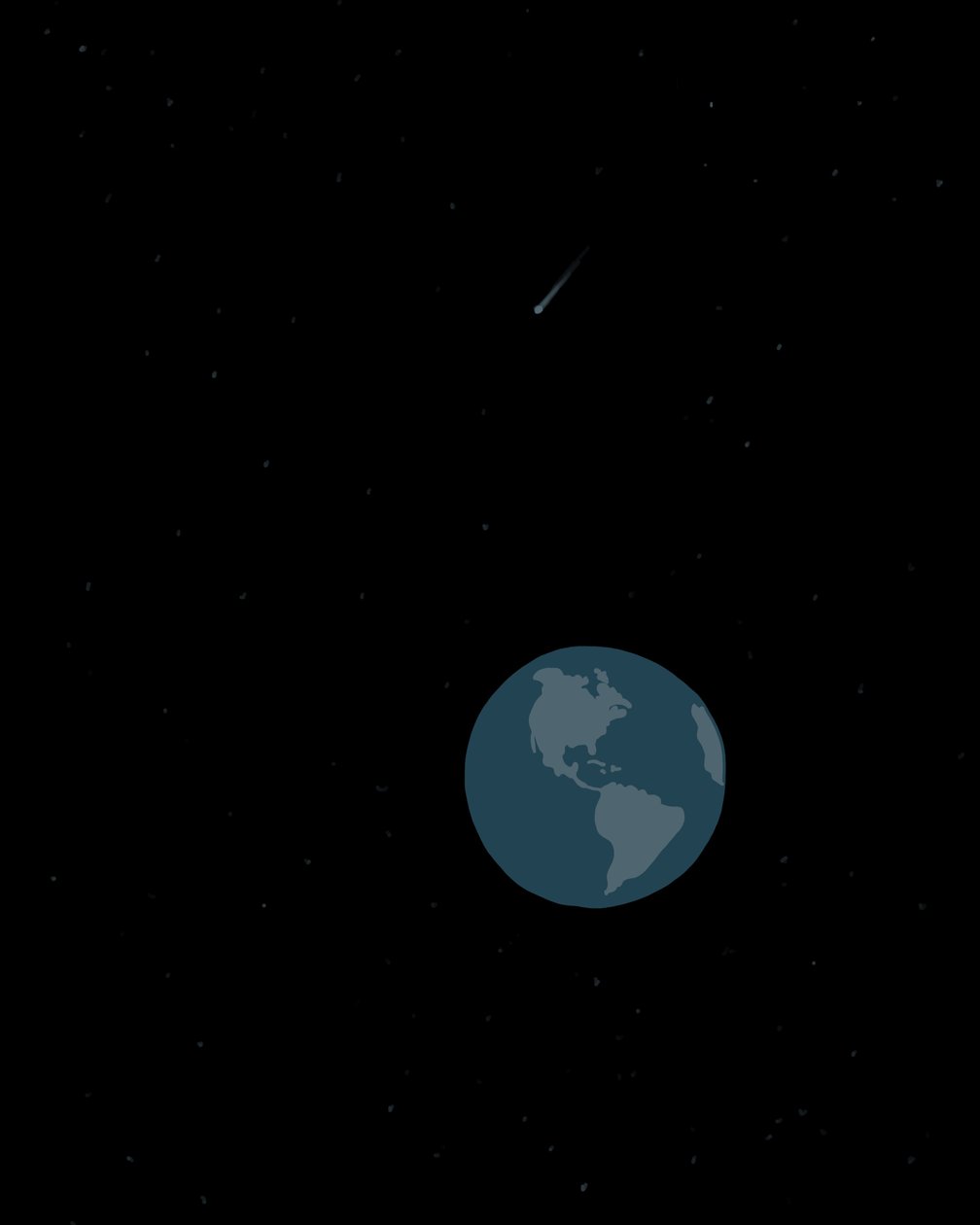 A Terra vista do espaço (arte digital) de Evan Sklar