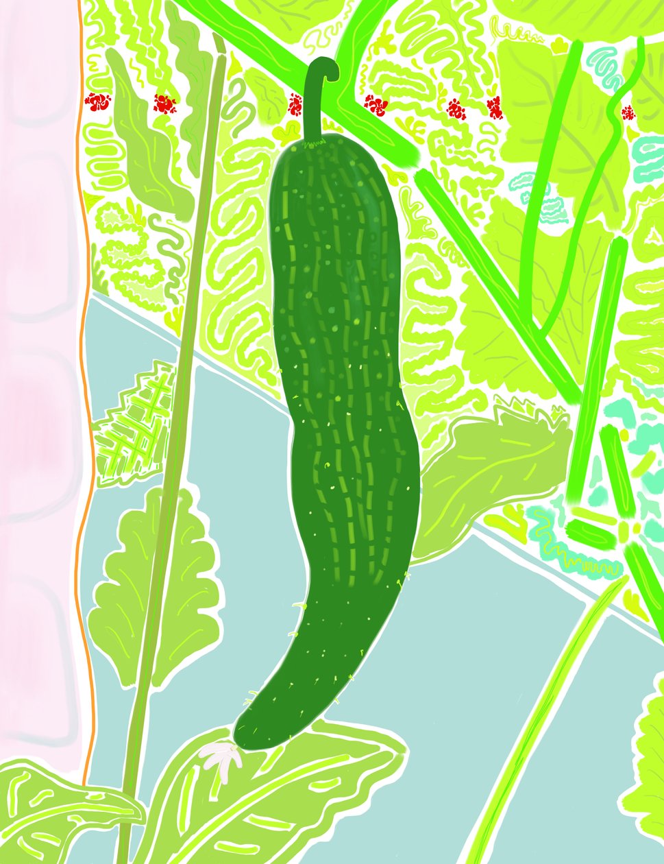 Primeiro pepino (arte digital) de Evan Sklar