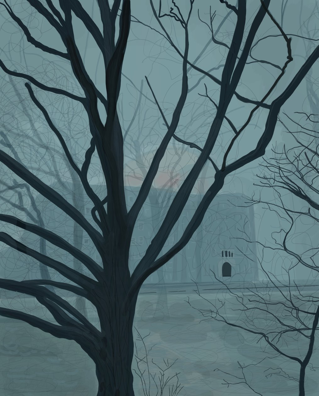 Parque Fog Prospekt, Brooklyn (arte digital) de Evan Sklar