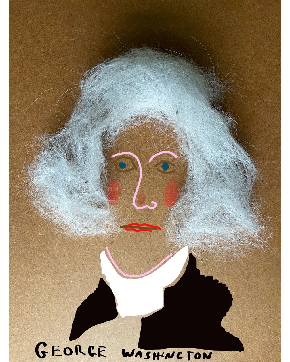 George Washington (desenho de colagem) de Evan Sklar