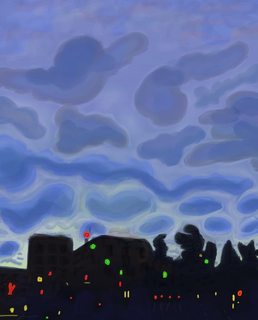 Grand Army Plaza, Brooklyn, 2016 (desenhado à mão num iPad com um lápis Apple) de Evan Sklar