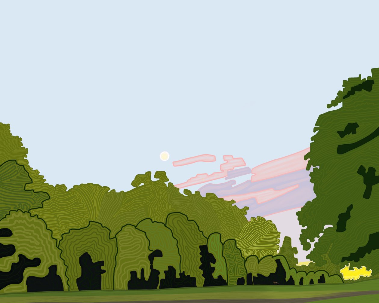 Hyde Park com Raposa (arte digital) de Evan Sklar