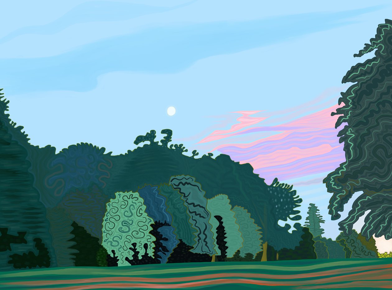 Hyde park ao amanhecer (arte digital) de Evan Sklar