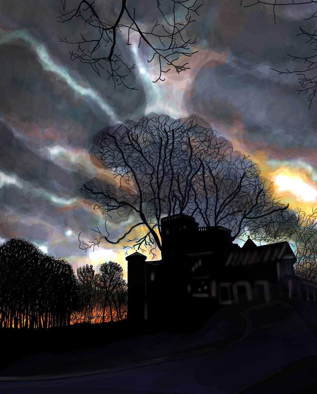 Litchfield, Manor, Prospect Park, Brooklyn (arte digital) de Evan Sklar