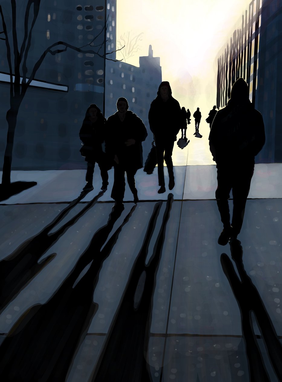 Calçada de Manhattan (arte digital) de Evan Sklar
