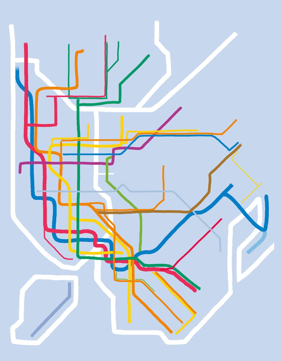 Metro de Nova Iorque, 2025 (arte digital) de Evan Sklar