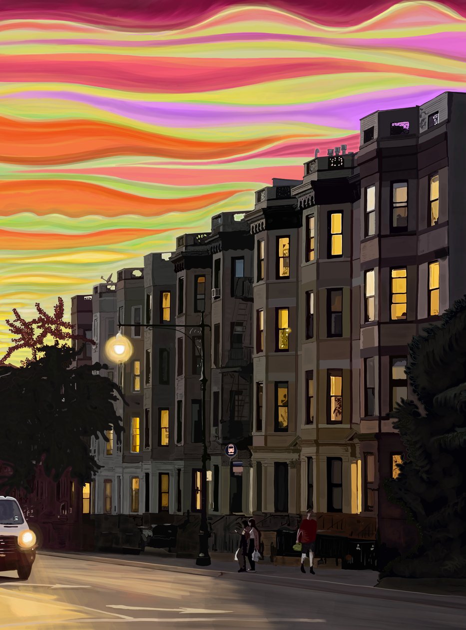 Ninth Street Nine A.M. (arte digital) de Evan Sklar