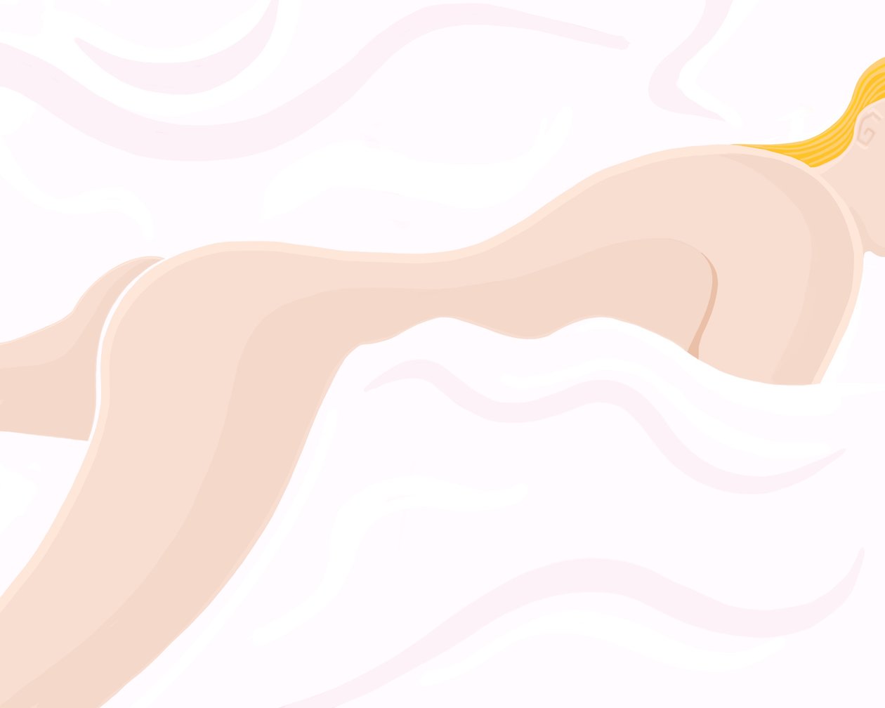 Nu na cama (arte digital) de Evan Sklar