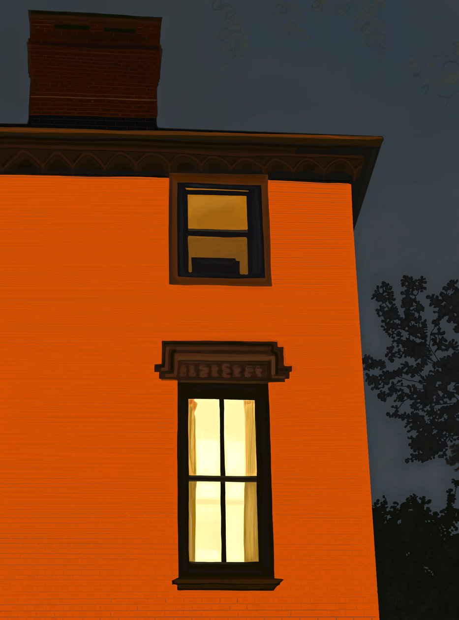 Orange Building, Brooklyn (arte digital) de Evan Sklar