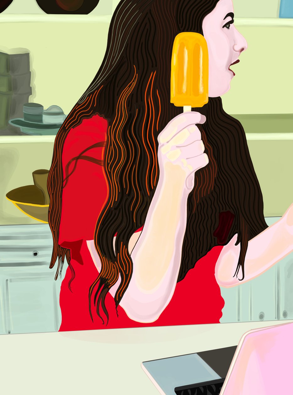 Gelado de laranja (arte digital) de Evan Sklar