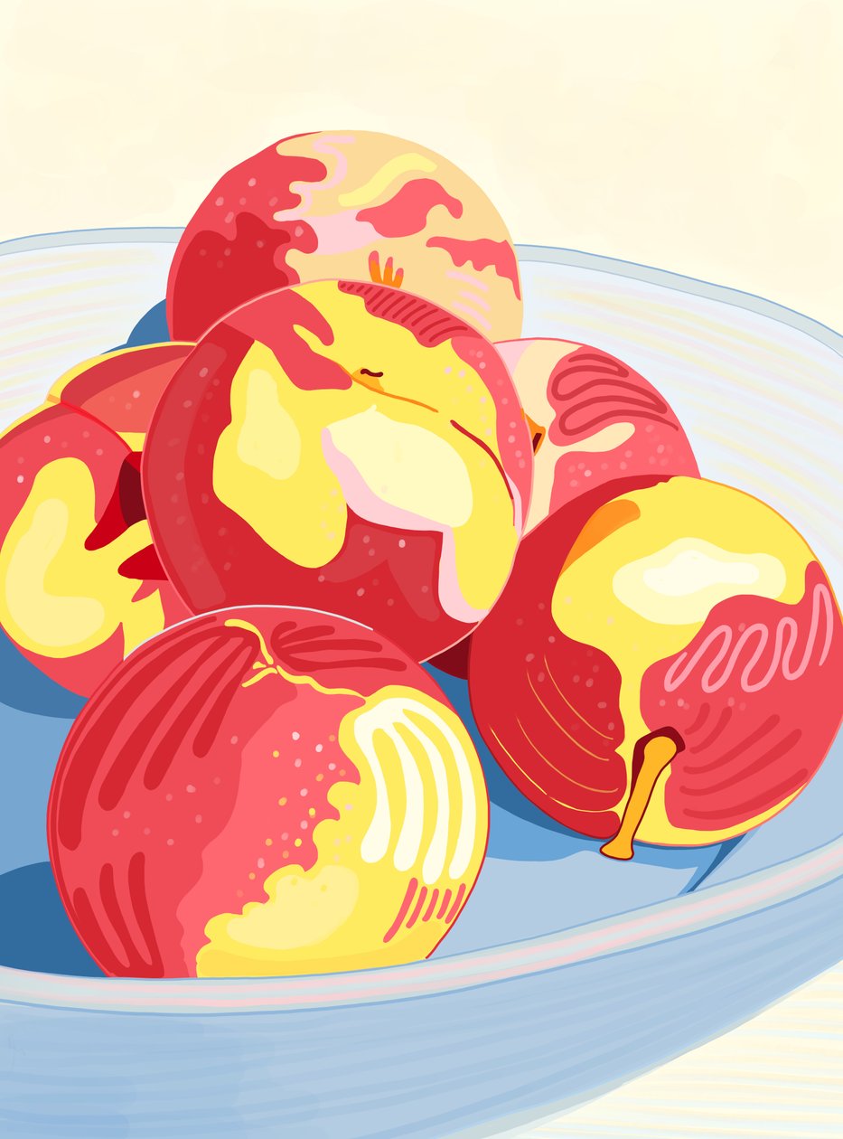 Peaches In Bowl, Brooklyn (arte digital) de Evan Sklar