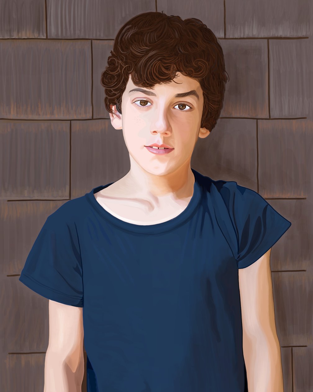 Retrato de um rapaz, Brooklyn (arte digital) de Evan Sklar