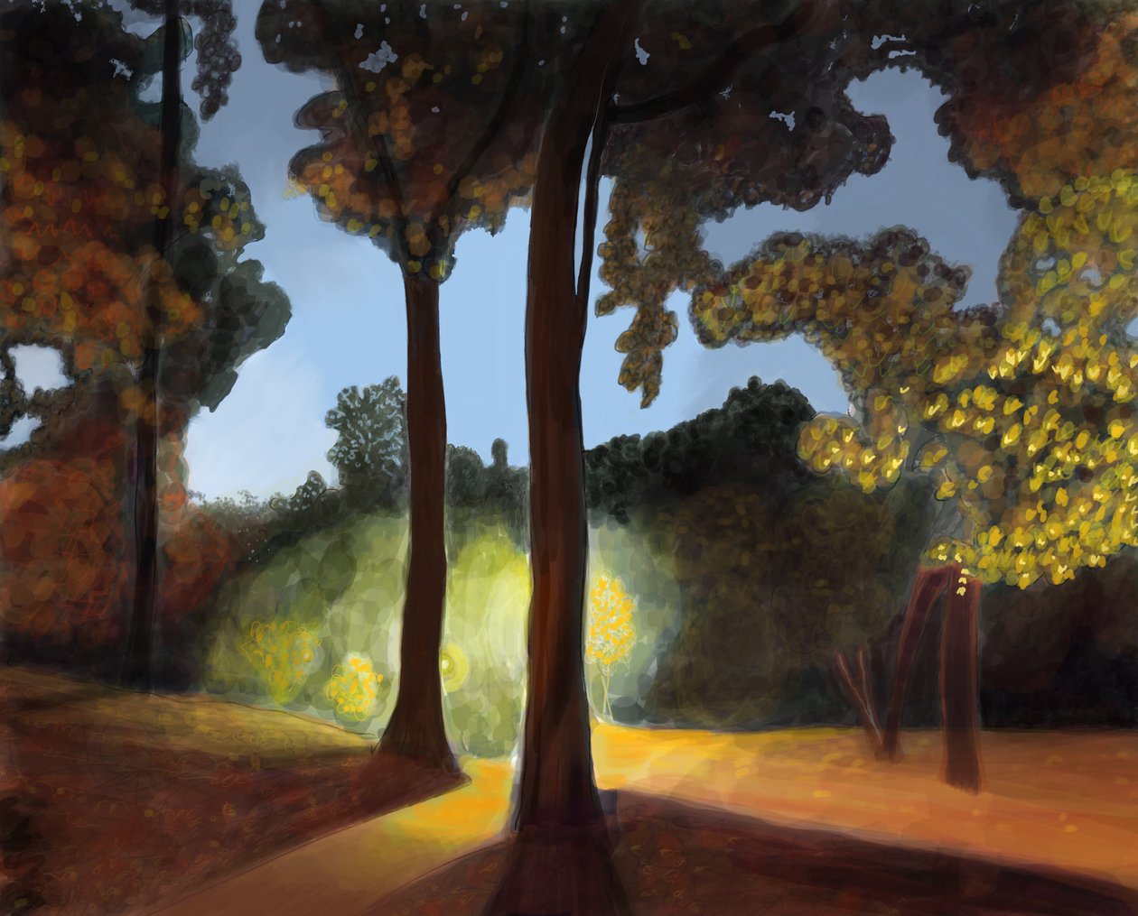 Prospect Park, Primeira Luz (arte digital) de Evan Sklar