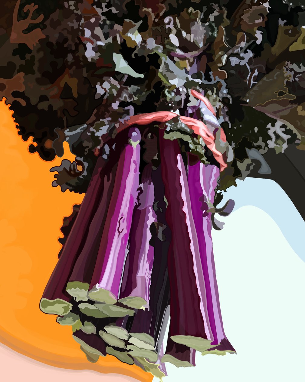 Purple Kale, Brooklyn (arte digital) de Evan Sklar