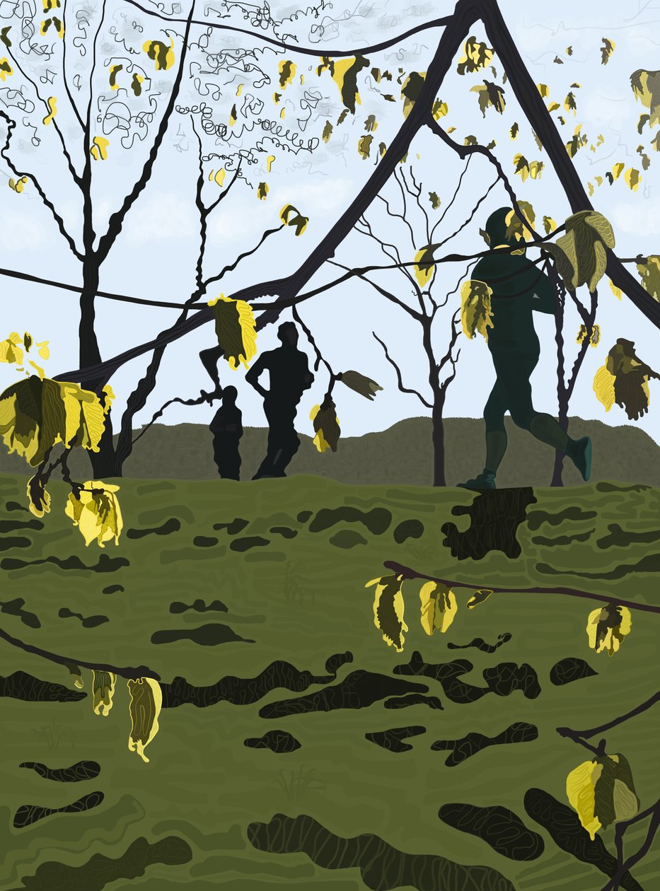 Corredores, Prospect Park (arte digital) de Evan Sklar