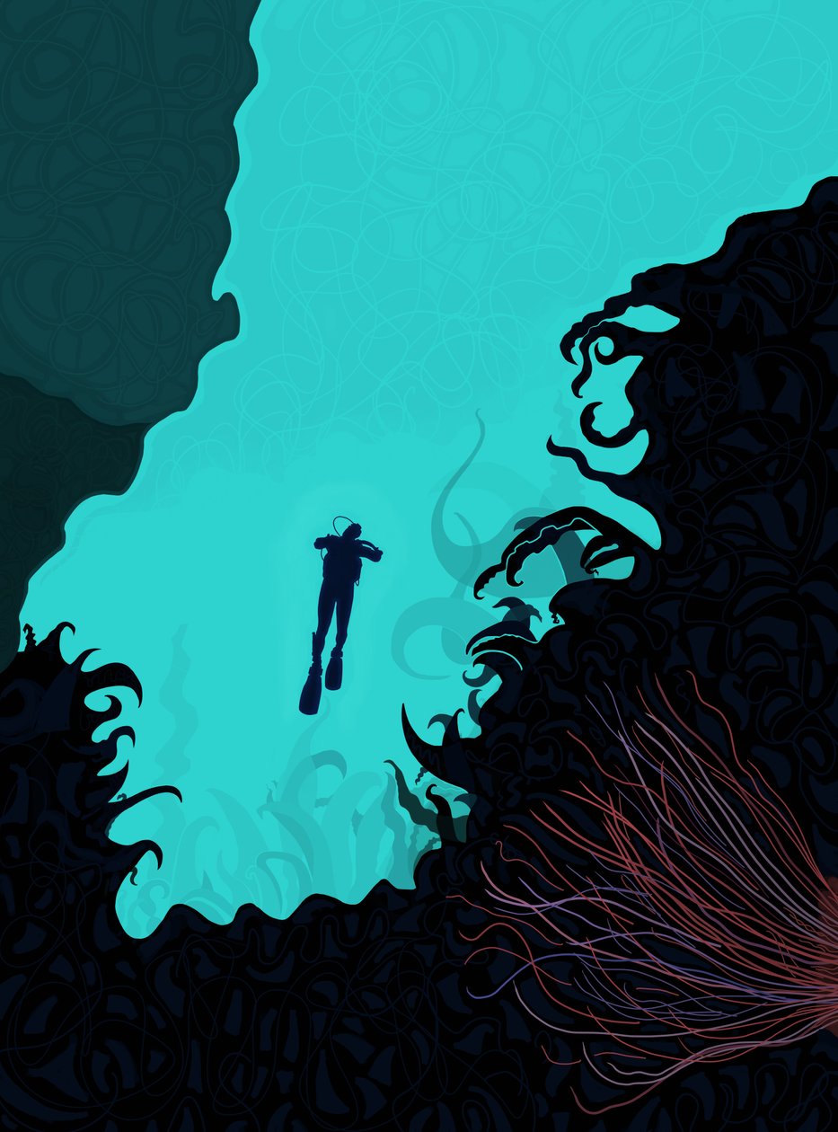 Mergulhador (arte digital) de Evan Sklar
