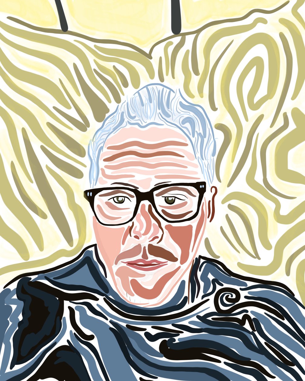 Autorretrato em New Haven (arte digital) de Evan Sklar