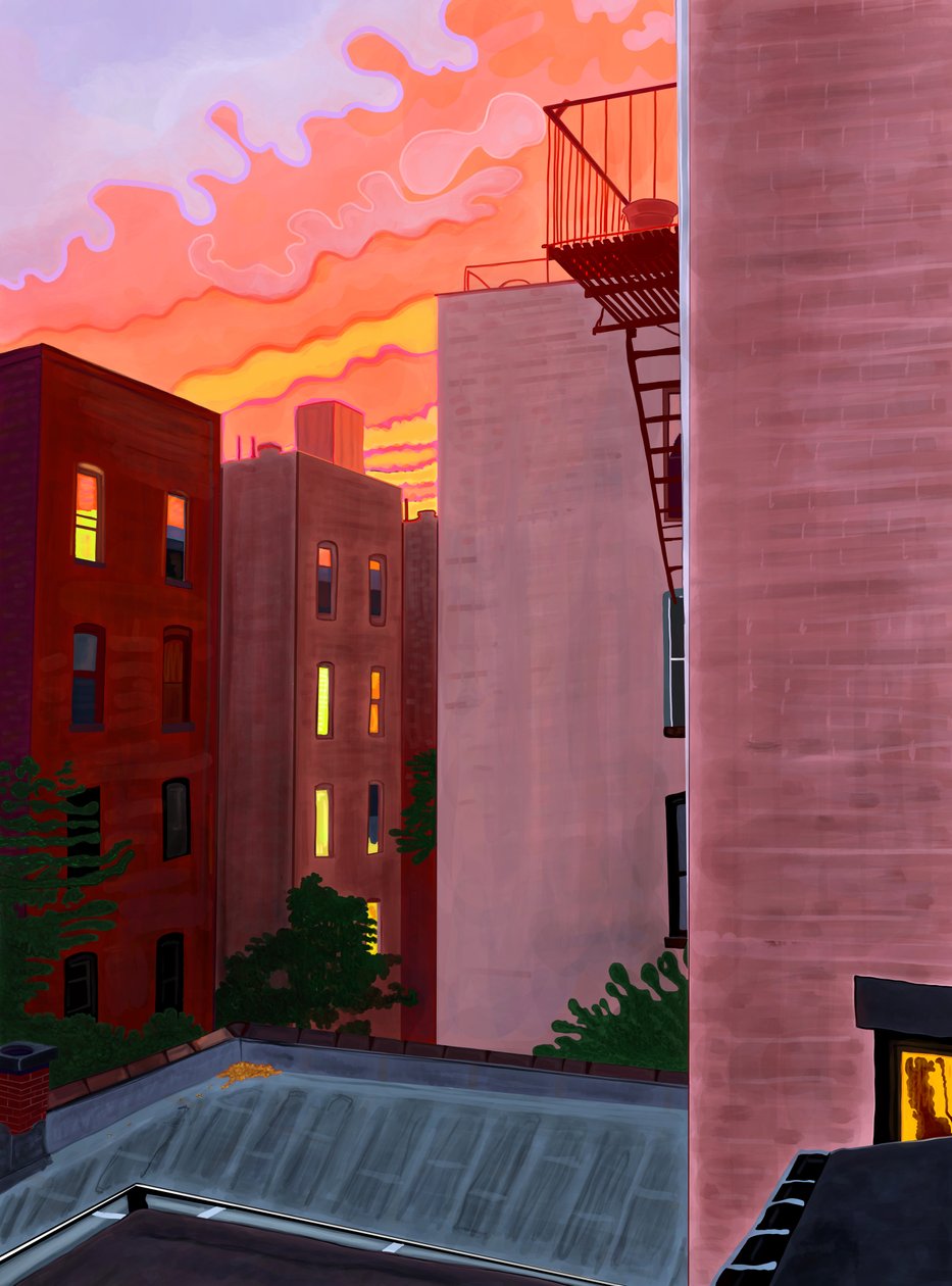 Vista sul da janela (arte digital) de Evan Sklar