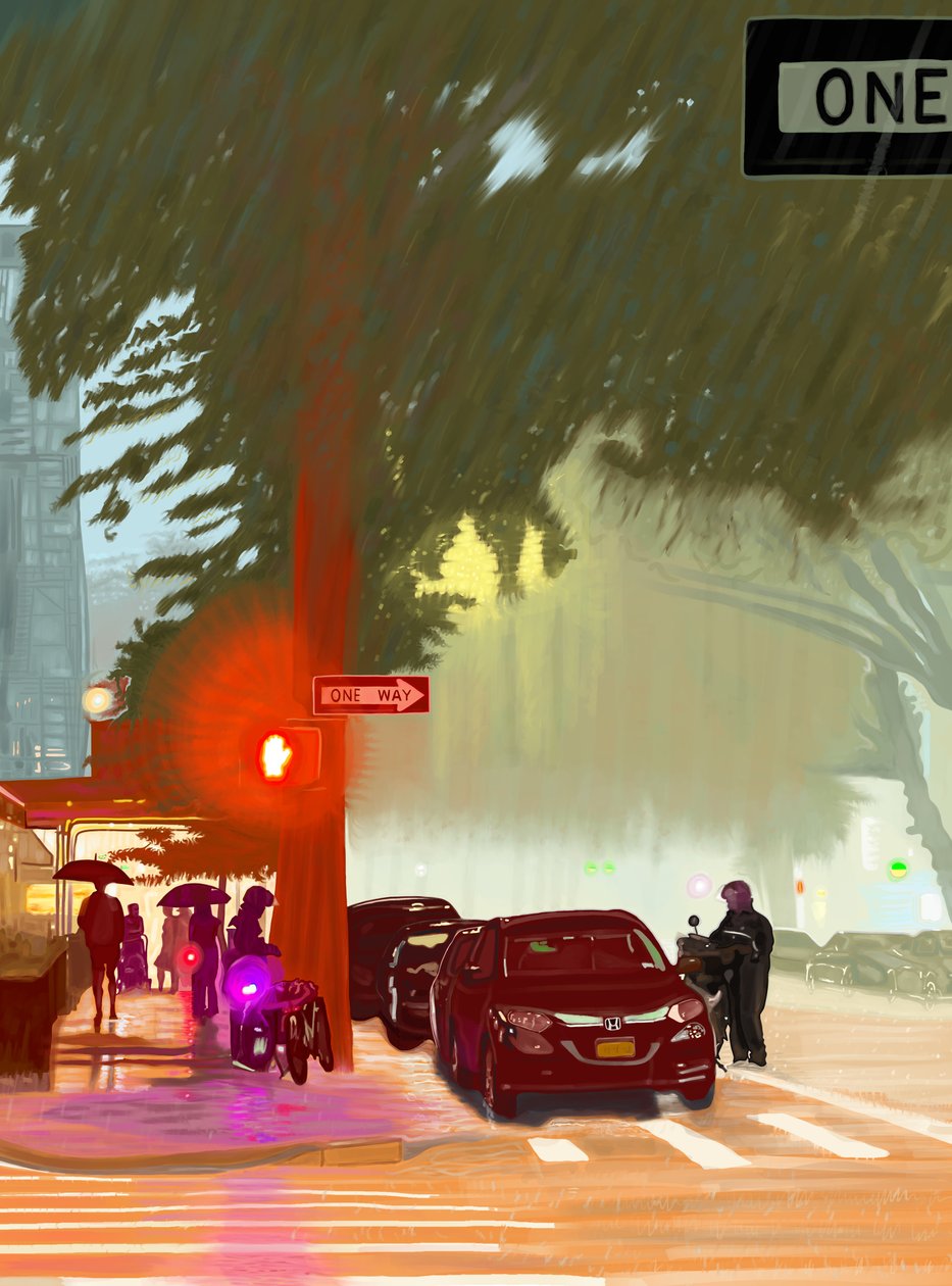 Tempestade de verão, 2025 (arte digital) de Evan Sklar