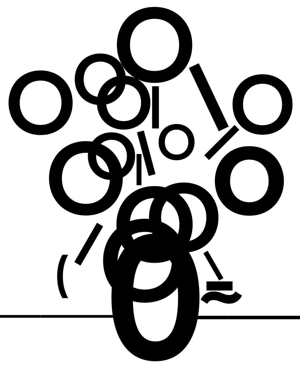 Girassóis feitos de tipos (arte digital) de Evan Sklar