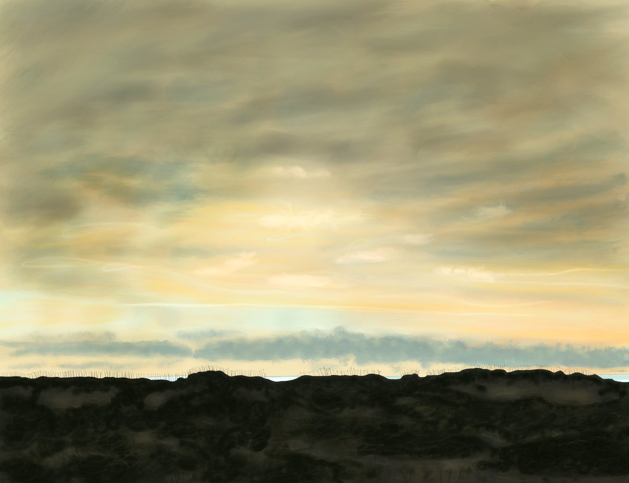 Praia do cisne, dunas e céu de Evan Sklar