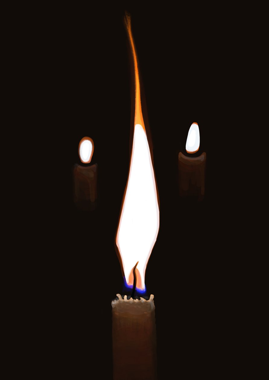 Três velas (arte digital) de Evan Sklar