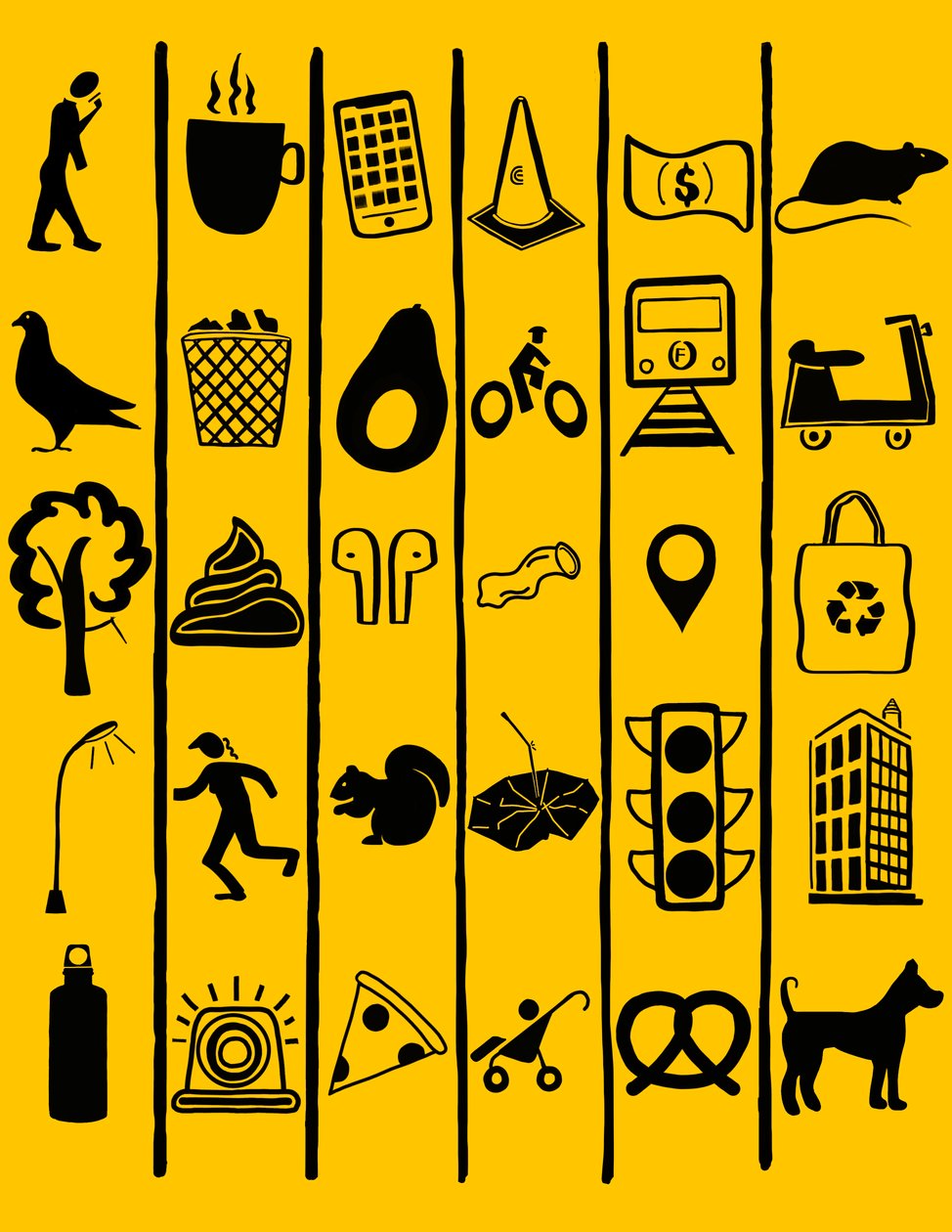 Urban Hieroglyphics, Brooklyn (arte digital) de Evan Sklar