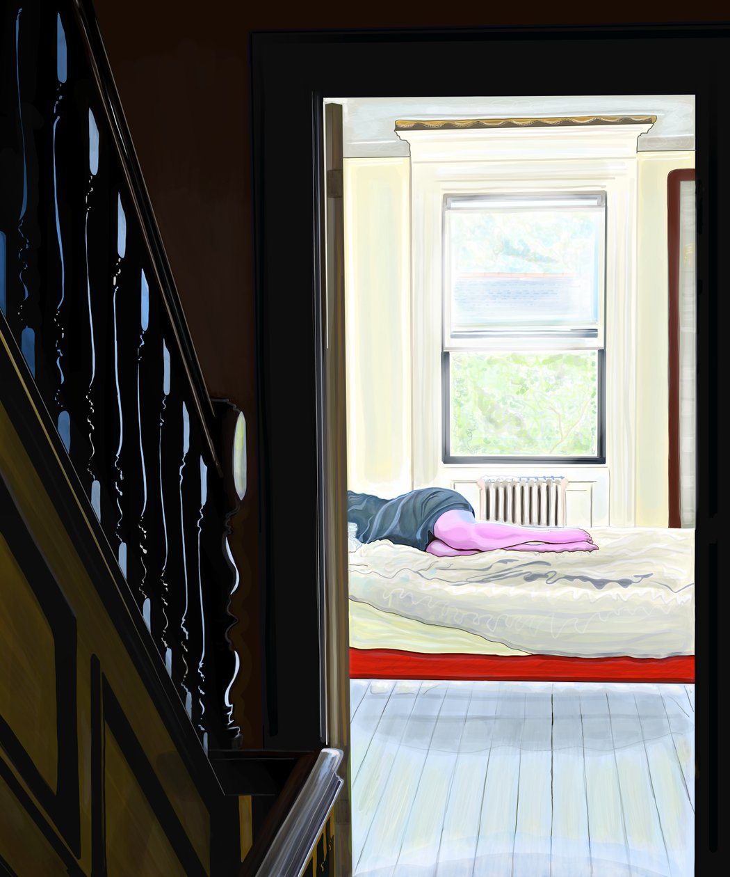 Mulher a dormir a sesta (arte digital) de Evan Sklar