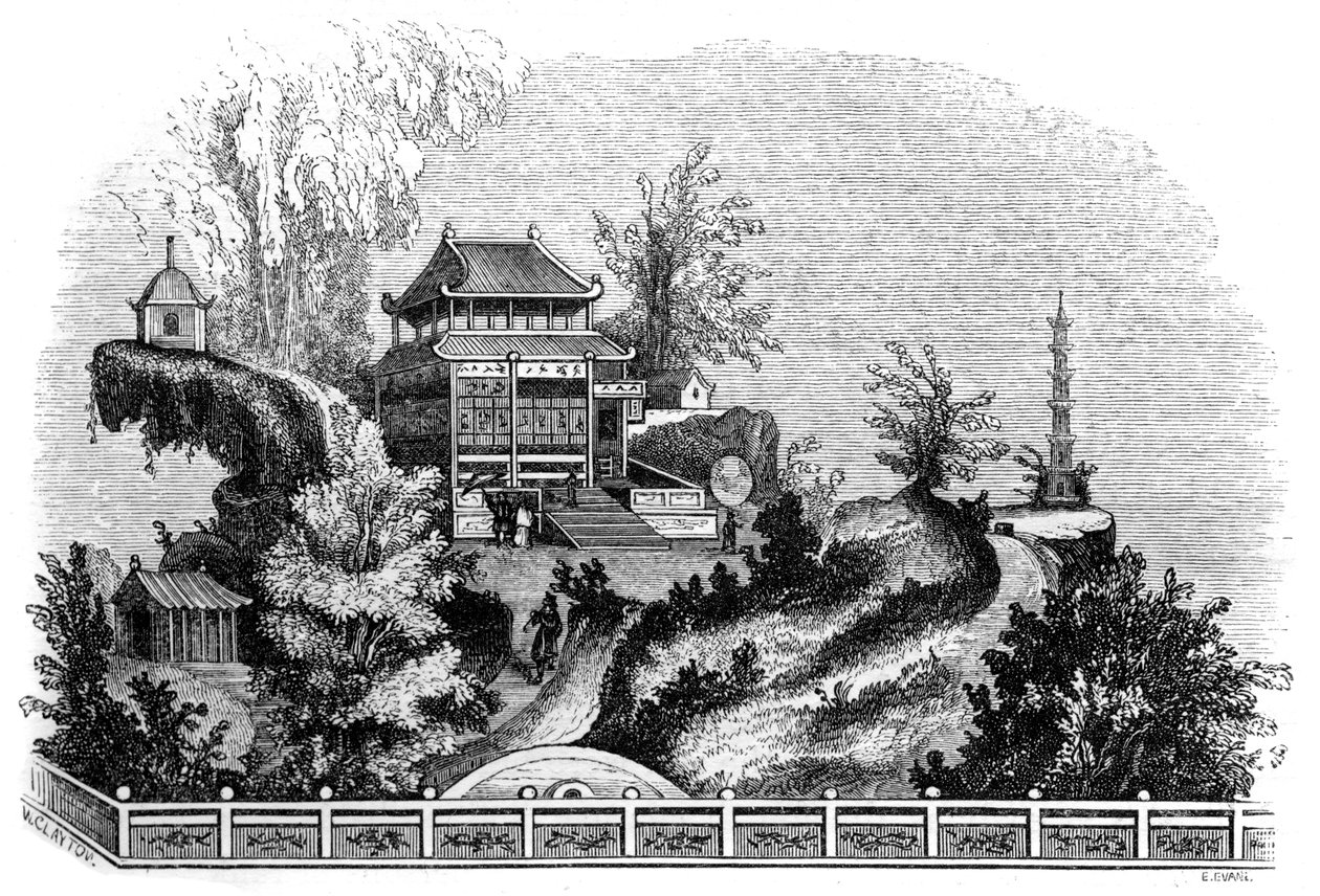 Vila de verão chinesa, 1847 de Evans