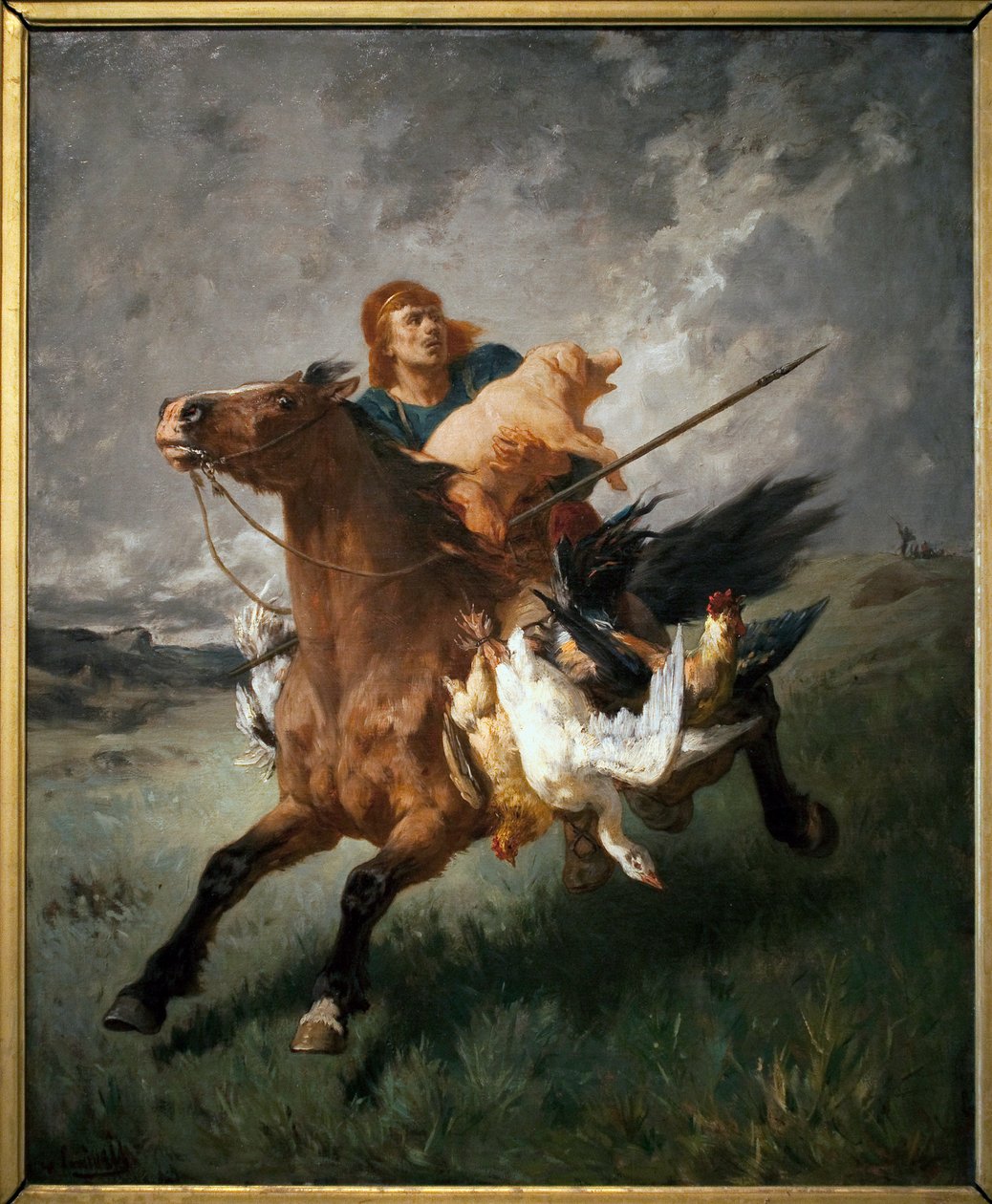 A Marauder - Pintura de Evariste Vital Luminais (1822-1896), Óleo sobre tela de Evariste Vital Luminais