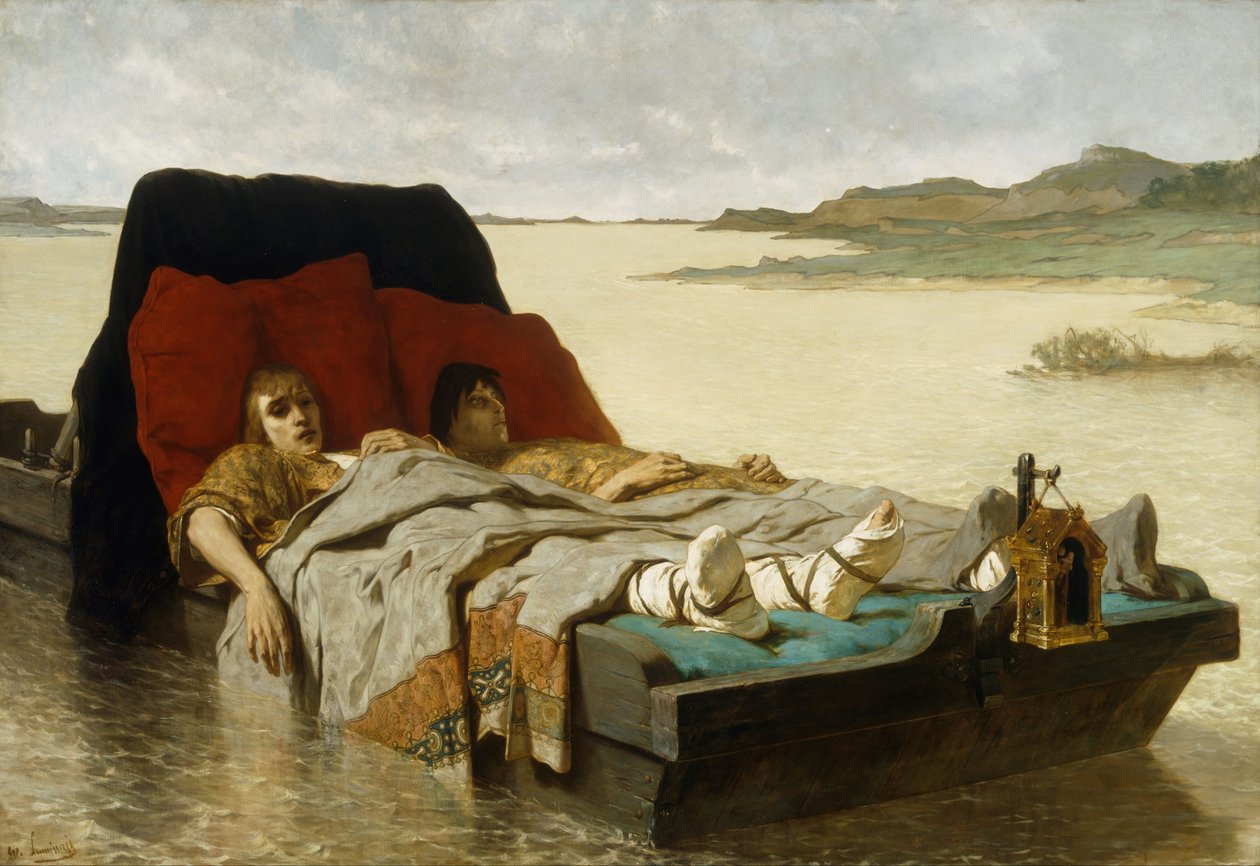 Os filhos de Clovis II, 1880 de Evariste Vital Luminais