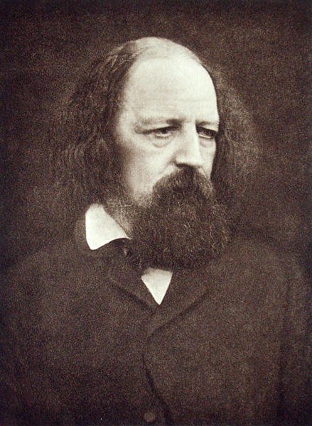 Retrato de Alfred, Lord Tennyson (1809-92), c.1889-91 (foto a p/b) de Eveleen Myers