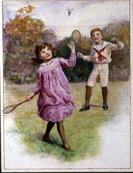 Um jogo de Shuttlecock de Eveline Lance