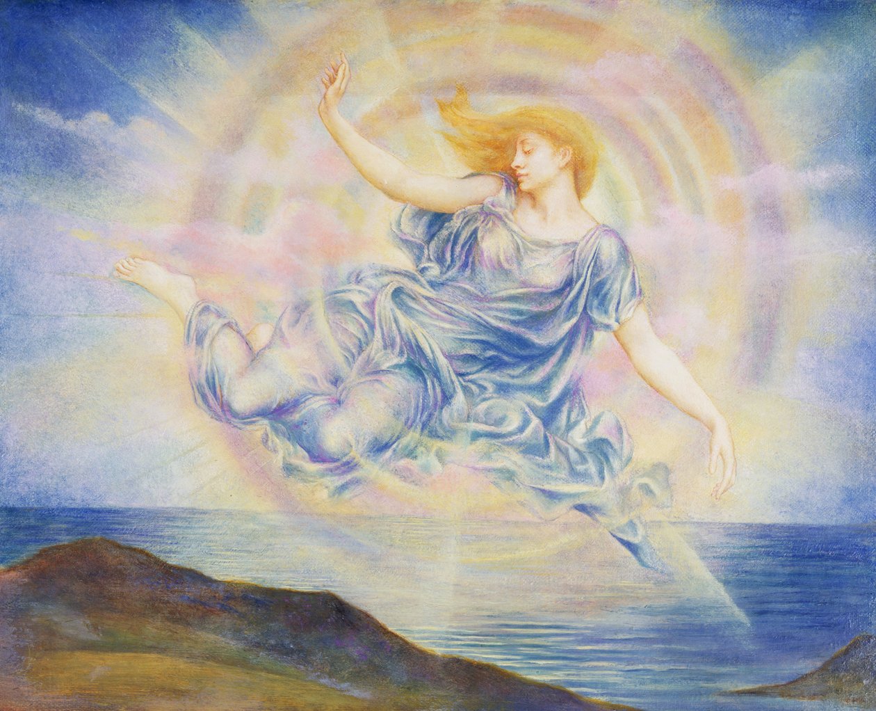 Estrela da noite sobre o mar de Evelyn De Morgan