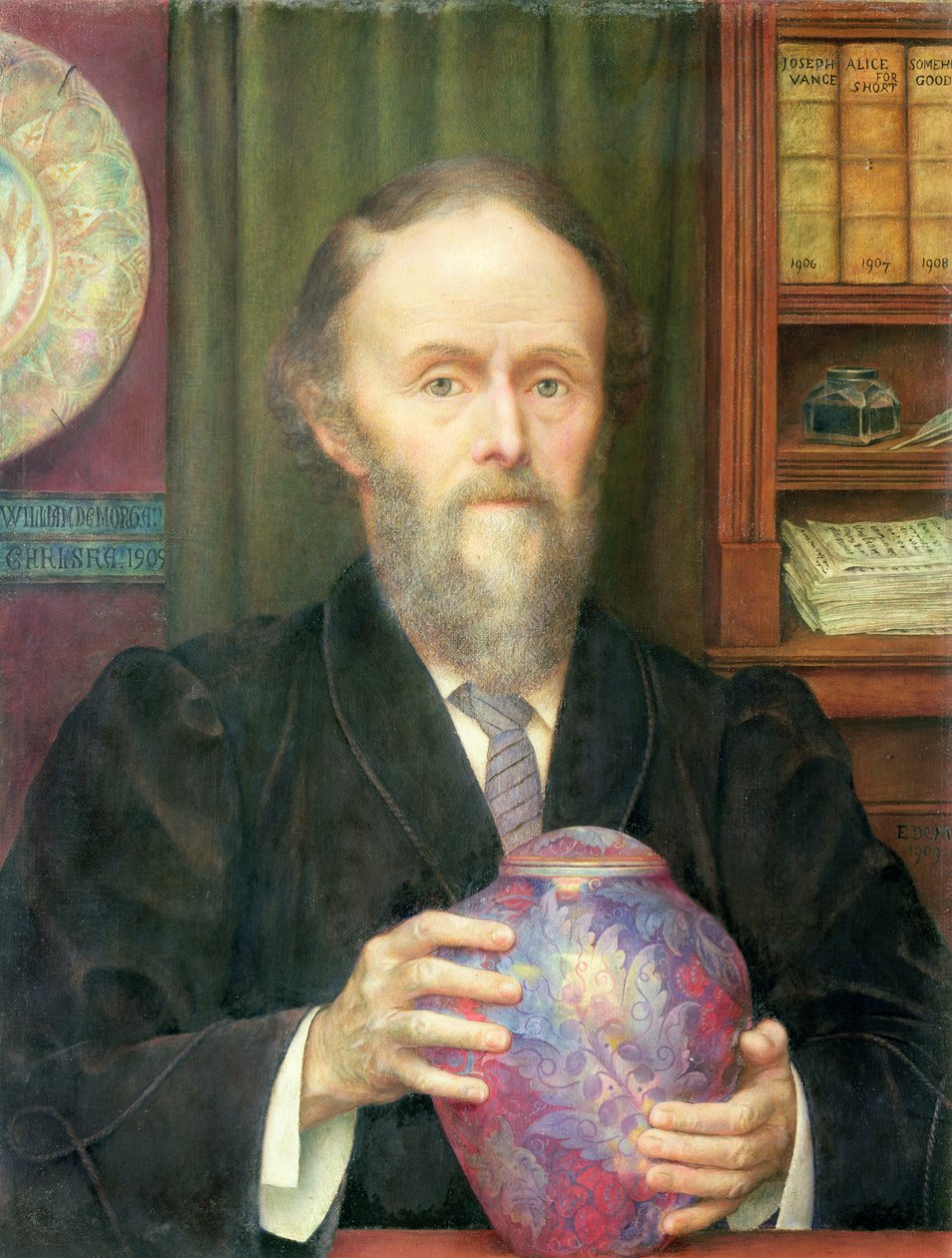 Retrato de William de Morgan (1839-1909) 1909 de Evelyn De Morgan