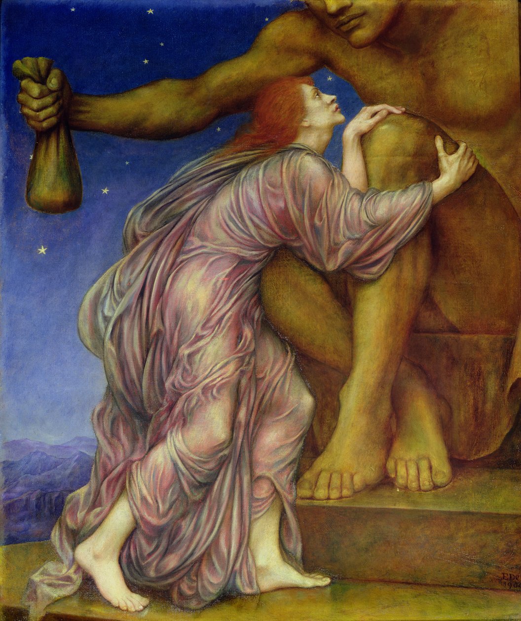 A adoração de Mammon, 1909 de Evelyn De Morgan