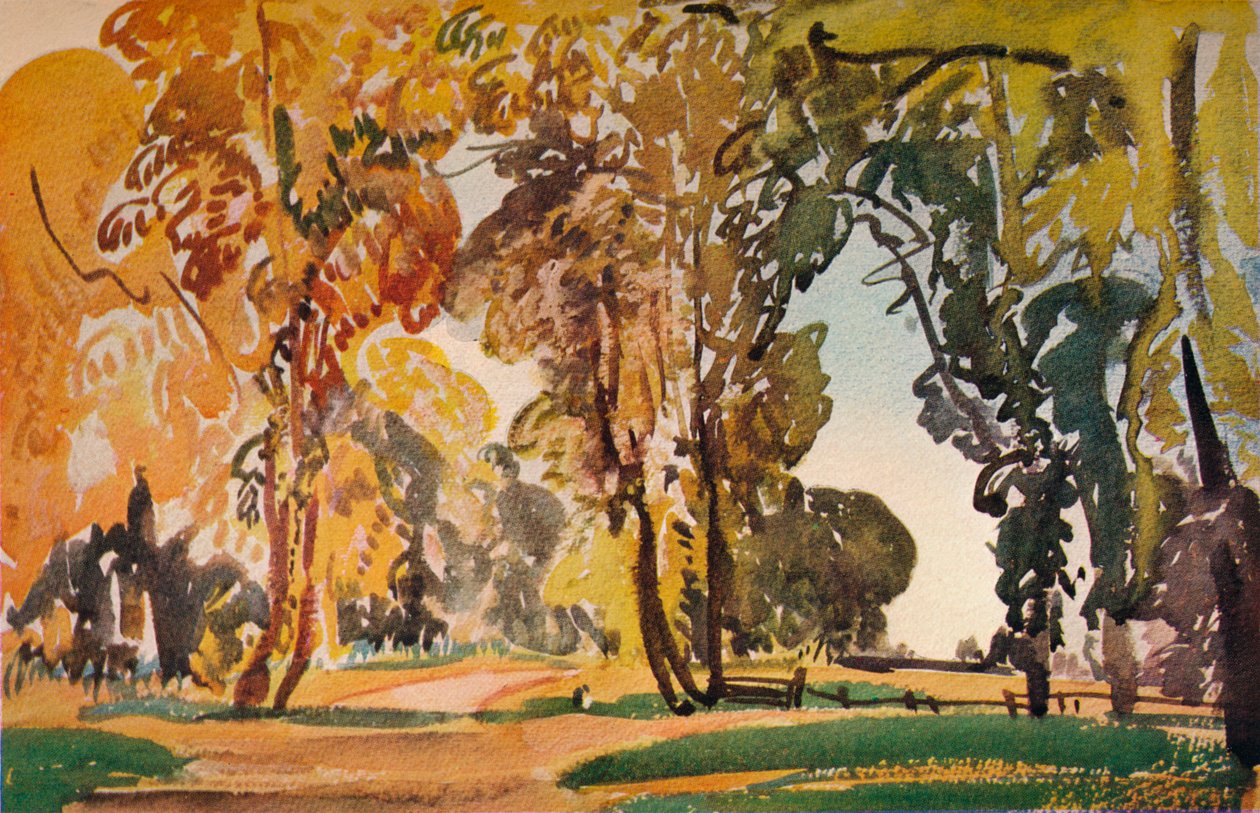 Betchworth Lane, outubro de 1917. de Evelyn Cheston