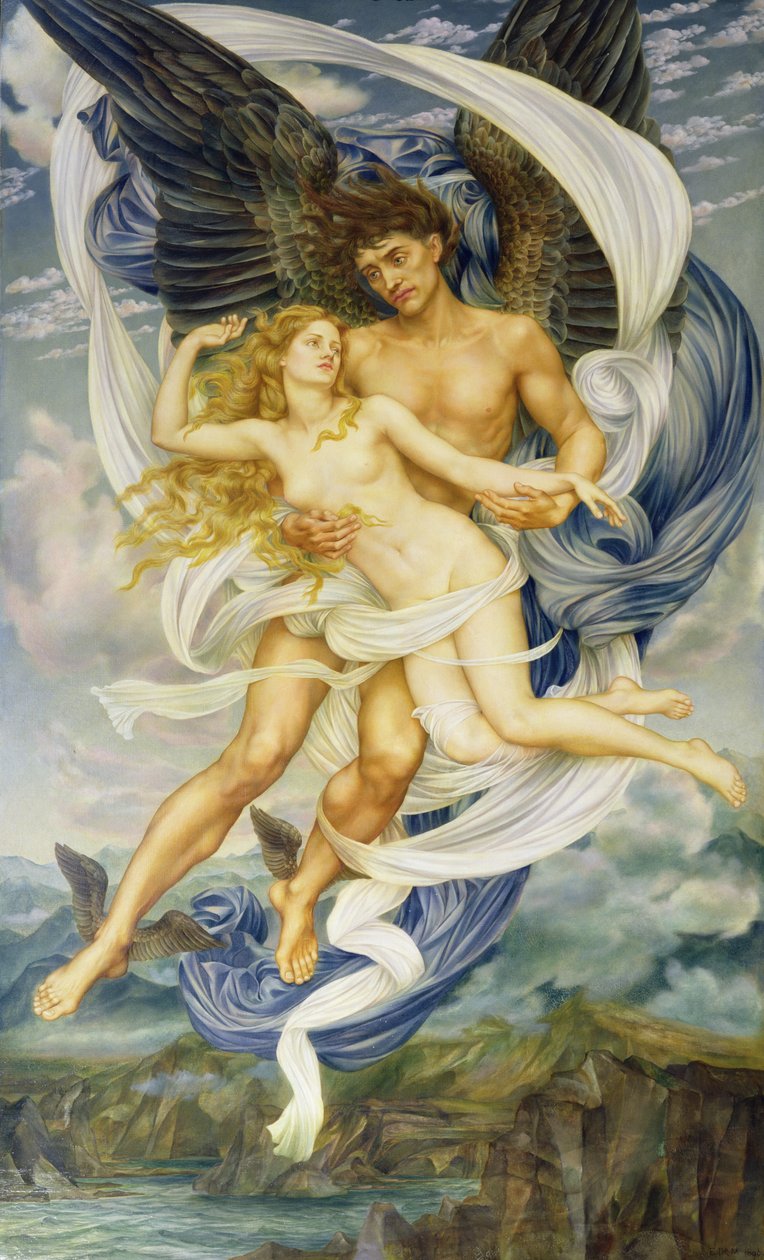 Boreas e Oreithyia de Evelyn De Morgan