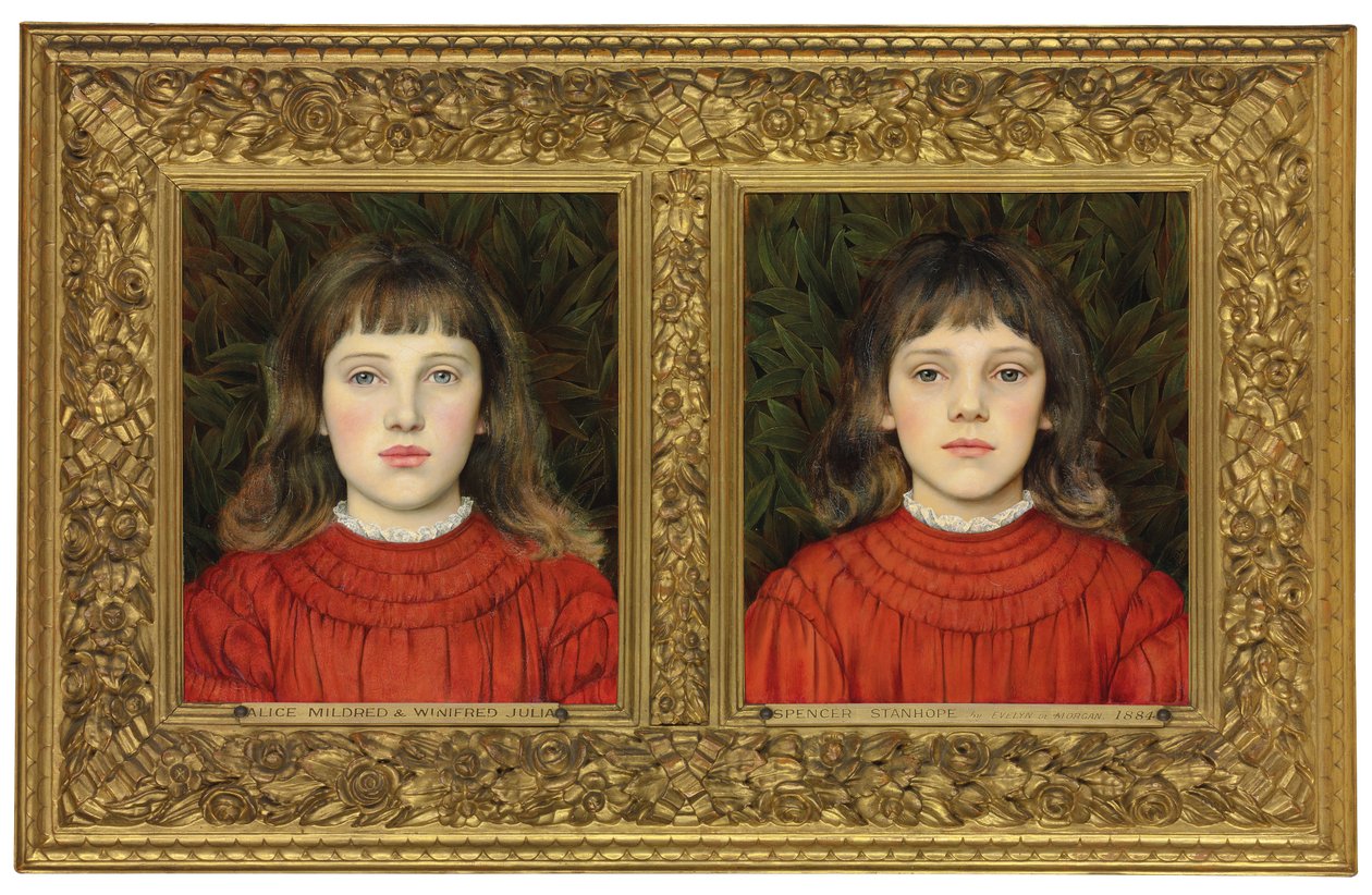 Retratos de Alice Mildred e Winifred Julia Spencer Stanhope, 1884 de Evelyn De Morgan
