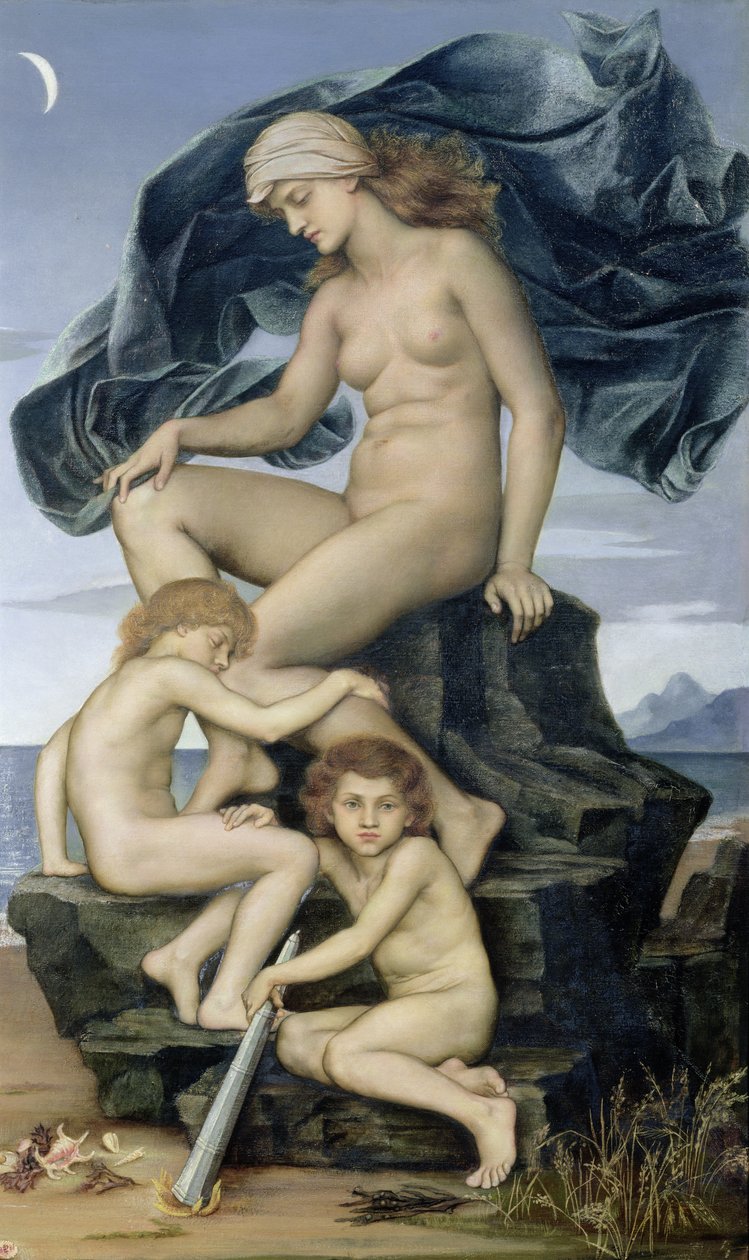 O sono e a morte, as crianças da noite, 1883 de Evelyn De Morgan