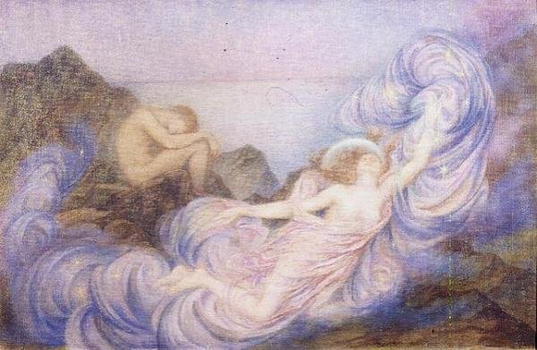 Crepúsculo (óleo sobre tela) de Evelyn De Morgan