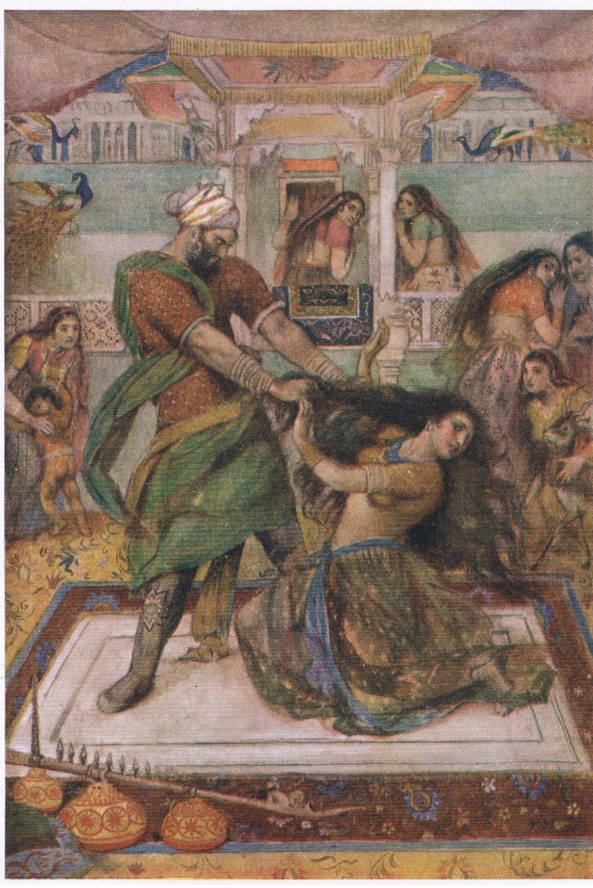 Draupadi arrastada do seu quarto de Evelyn Paul