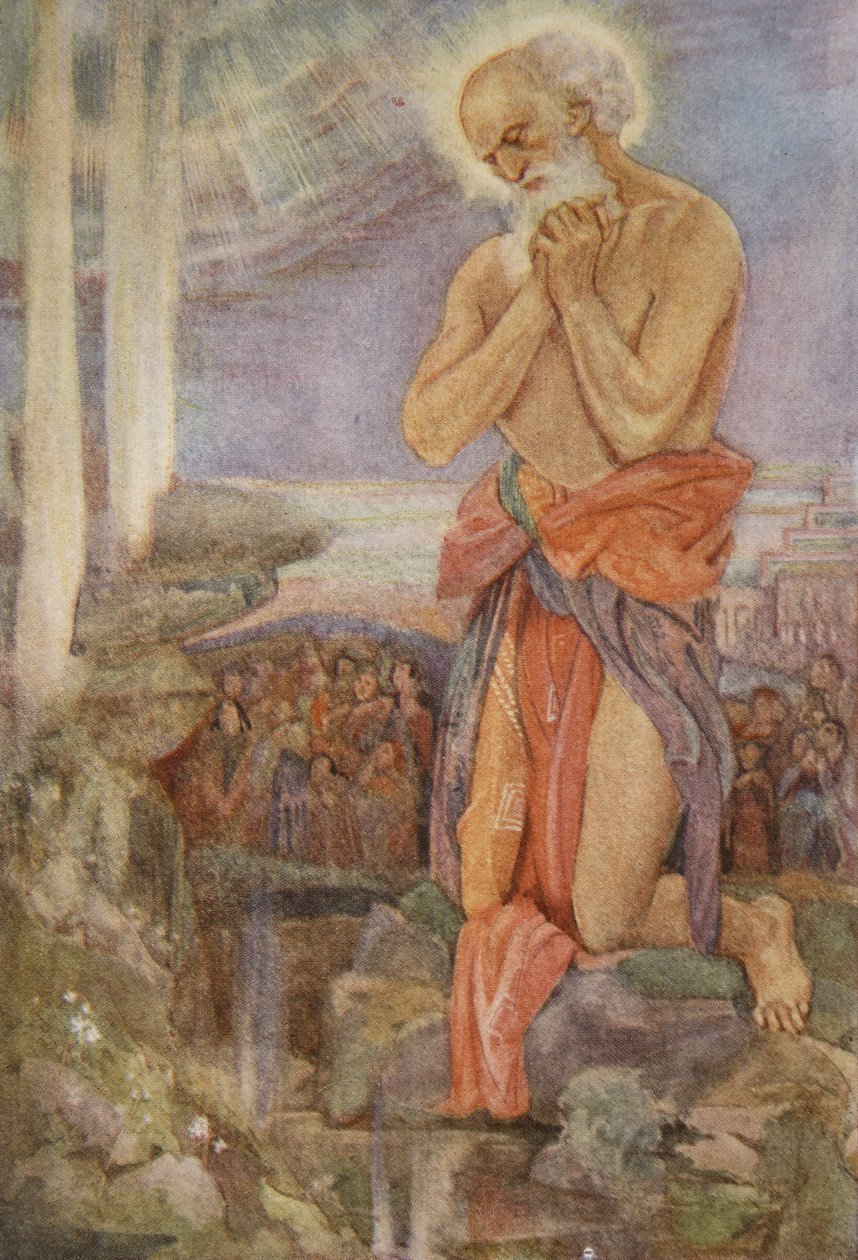 Elias prevalecendo sobre os Sacerdotes de Baal, ilustração de 