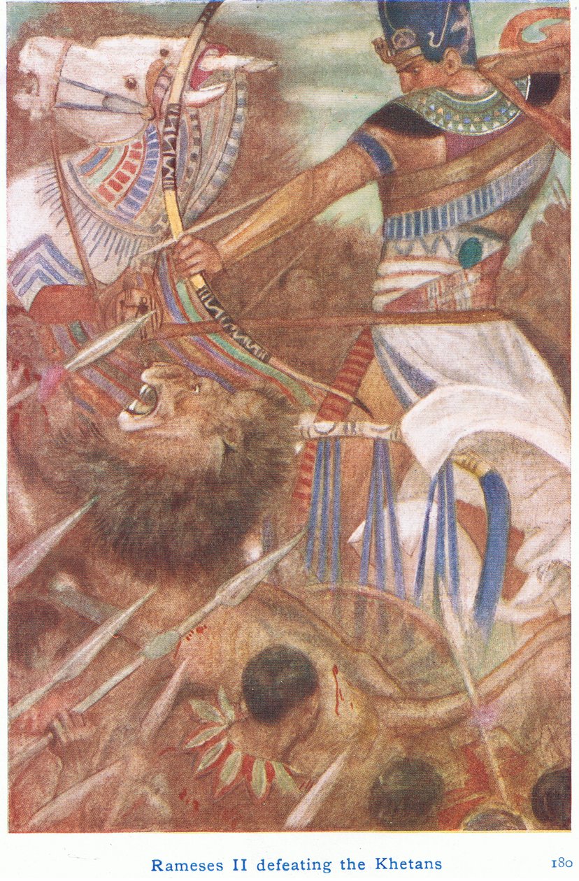 Ramesses EE Derrotando os Khitans (Black Litho) de Evelyn Paul