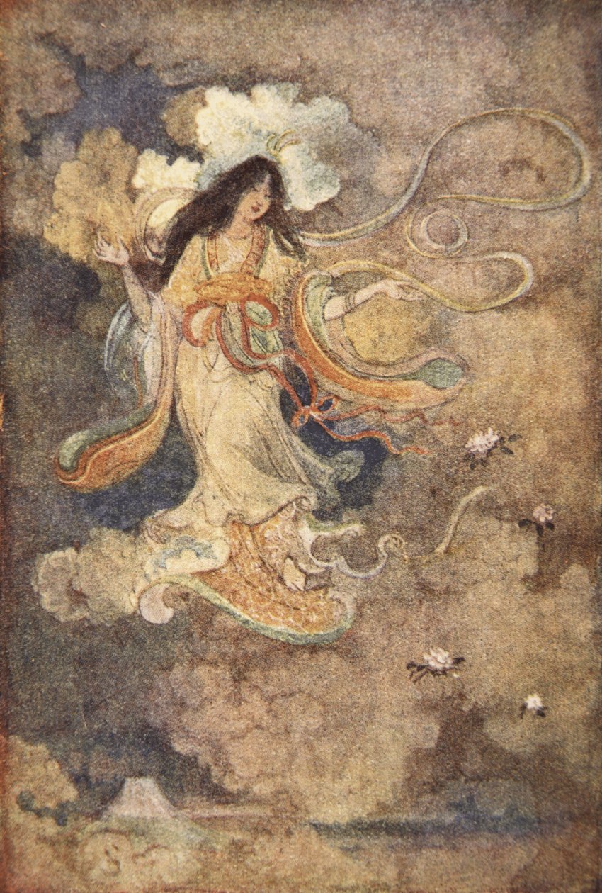 Sengen, a Deusa do Monte Fuji, ilustração de 