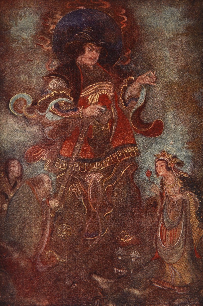 Susa-no-o e Kushi-nada-hime, ilustração de 