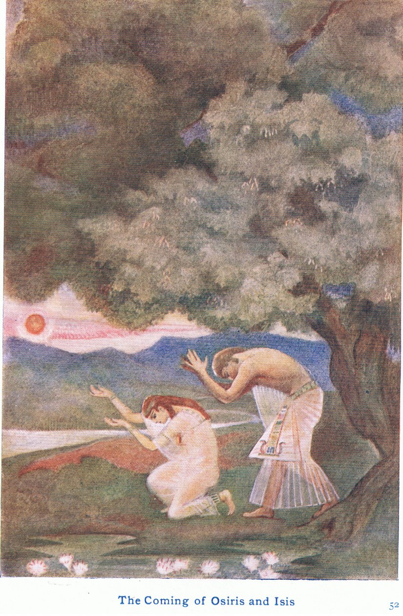 A vinda de Osíris e Ísis (lito colorido) de Evelyn Paul