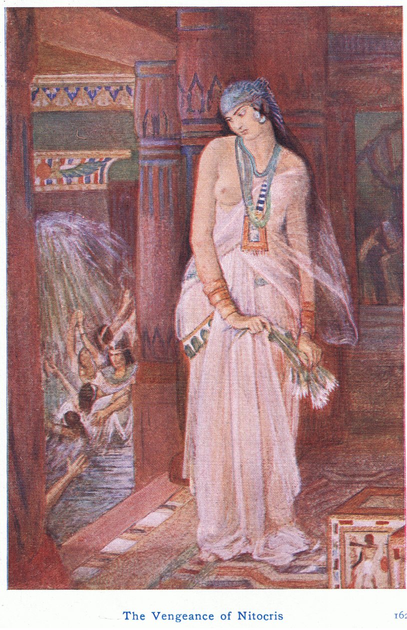 A vingança de Nitocris (lito colorido) de Evelyn Paul