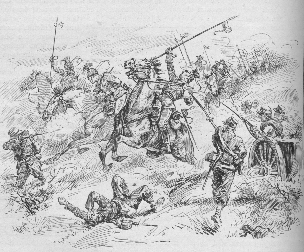 Carga dos 16os Uhlans, 1902 de Evelyn Stuart Hardy